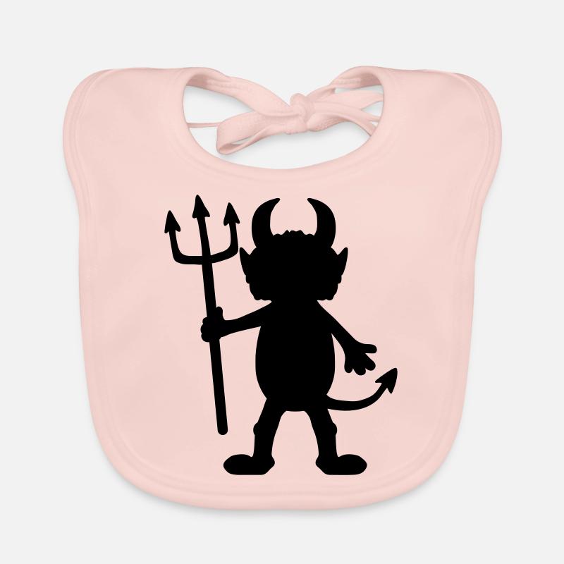 Teufel Mann Cartoon Figur - Baby Bio-Lätzchen - Rose