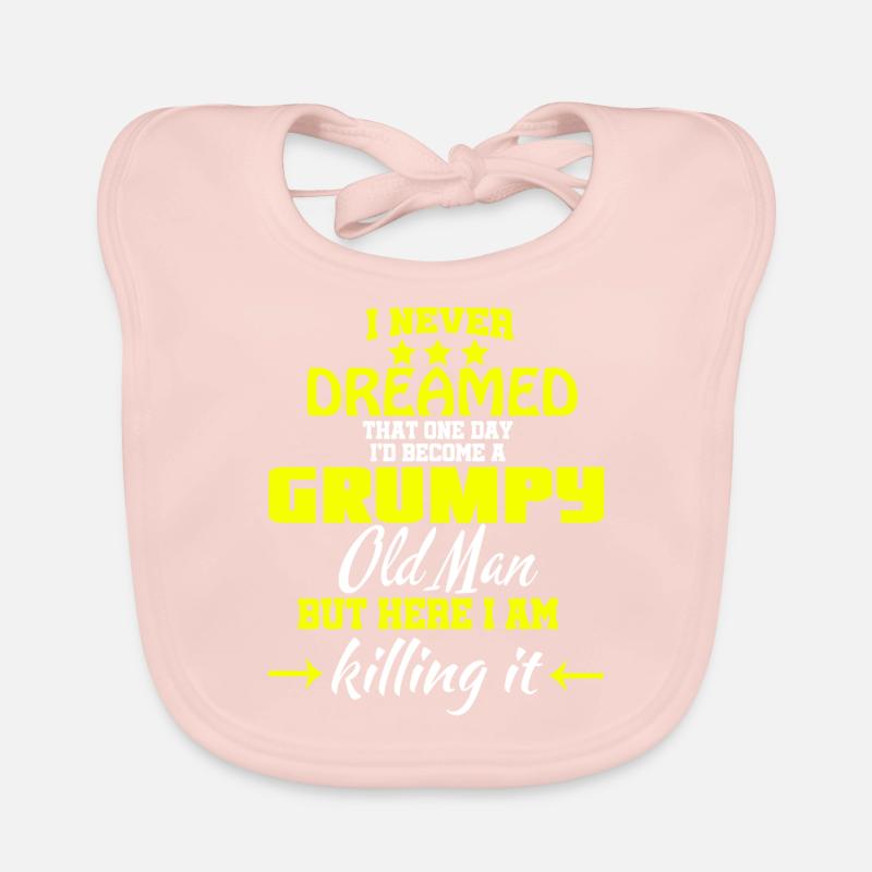 I'd Become A Grumpy Old Man T Shirt, Grumpy T Organic Baby Bibs