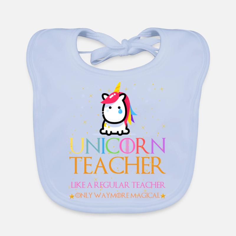 Einhorn-Lehrer-Hemden Baby Bio-Lätzchen