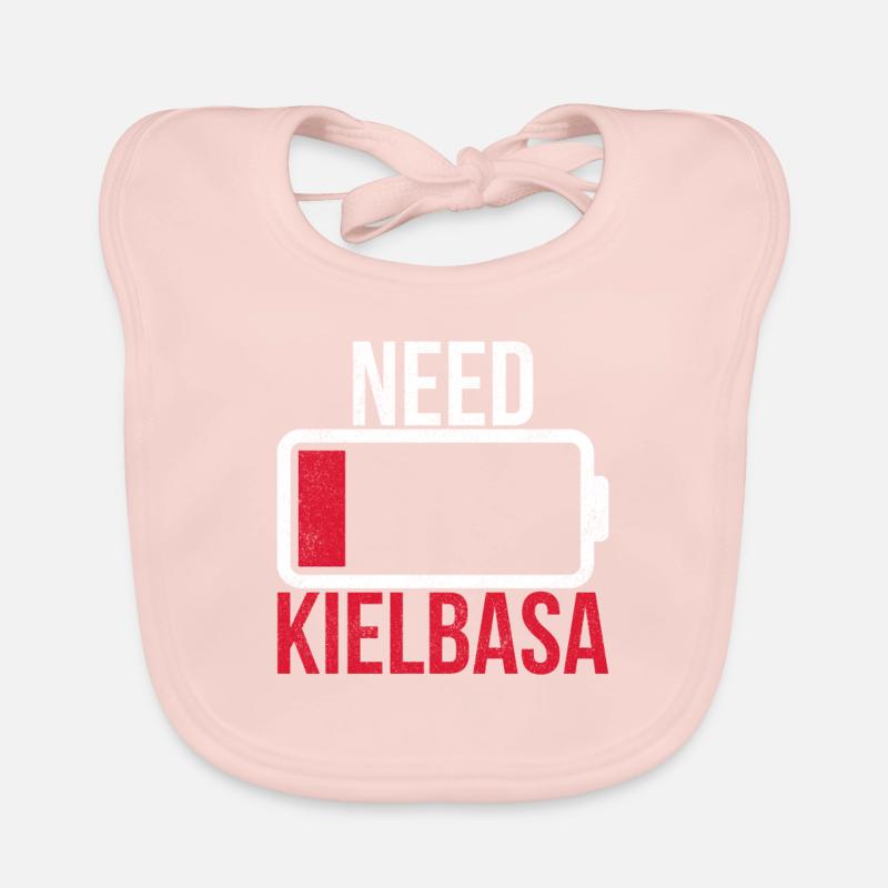 Polnsicher Spruch Polska Lustig Witzig Kielbasa Baby Bio-Lätzchen