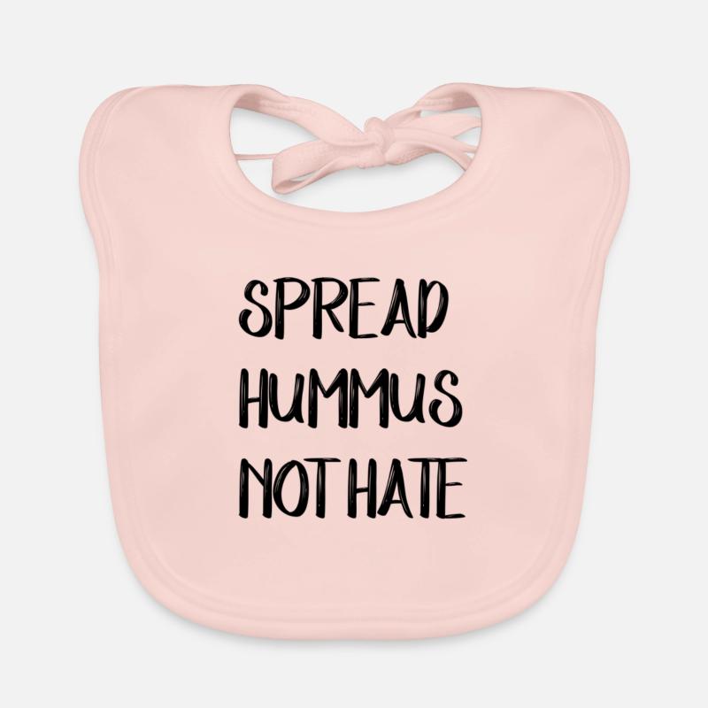 SPREAD HUMMUS NOT HATE Baby Bio-Lätzchen
