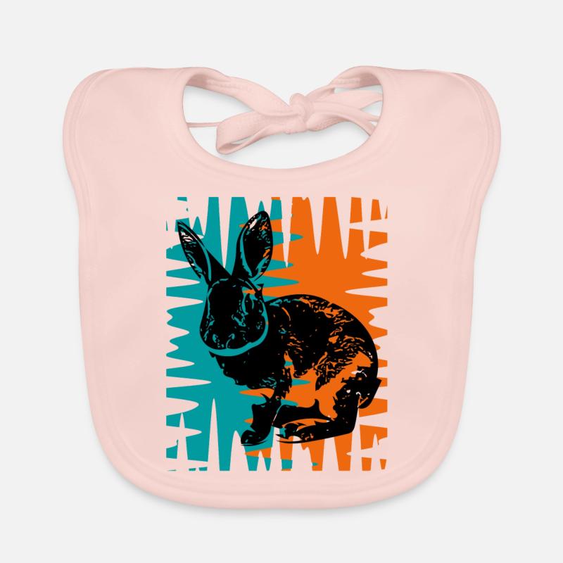 Rabbit - Baby Bio-Lätzchen - Rose