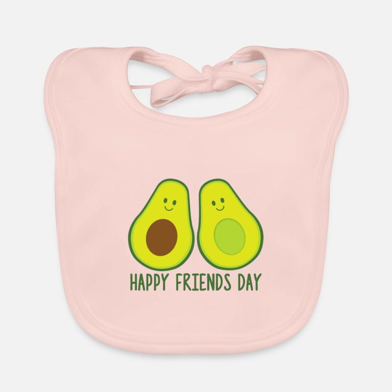 Beste Freunde Avocado - Baby Bio-Lätzchen - Rose