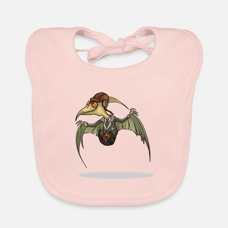 Pterodactyl Pilot Organic Baby Bibs