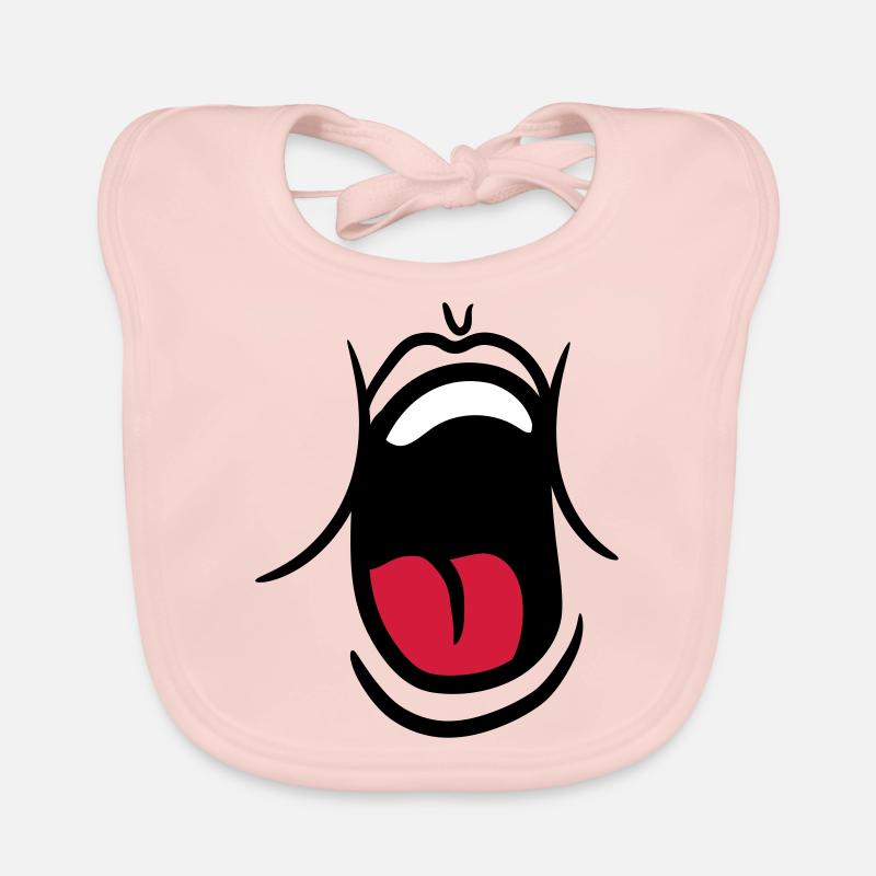 faim manger drôle hurler bouche muede br Bavoir bio Bébé