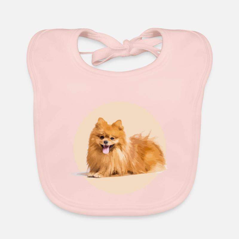 Spitz Rouge - Bavoir bio Bébé - rose