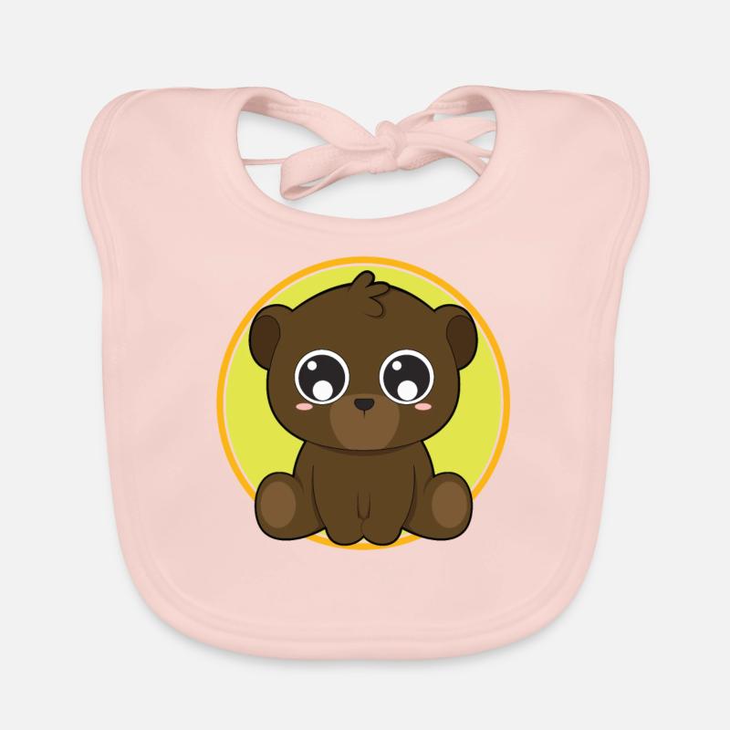 Ours mignon animaux mignons Bavoir bio Bébé