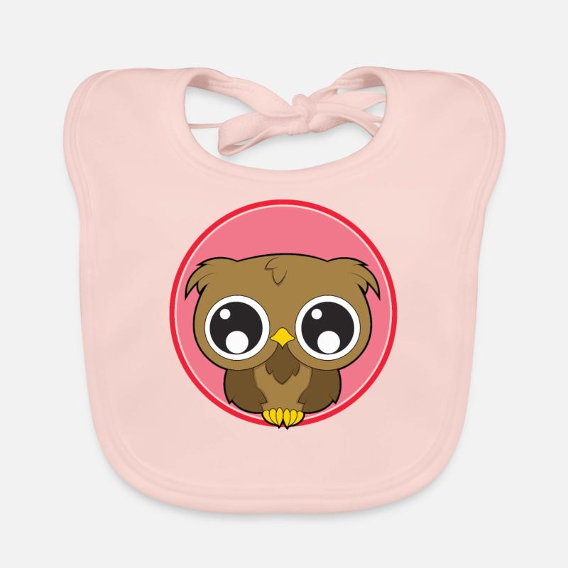 Chouette animaux mignons Bavoir bio Bébé