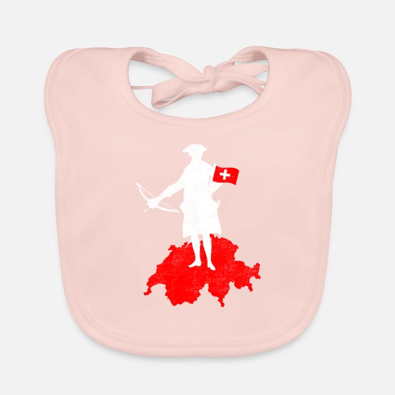 Schweiz Schweizer Schild Wilhelm Tell Geschenk Baby Bio-Lätzchen