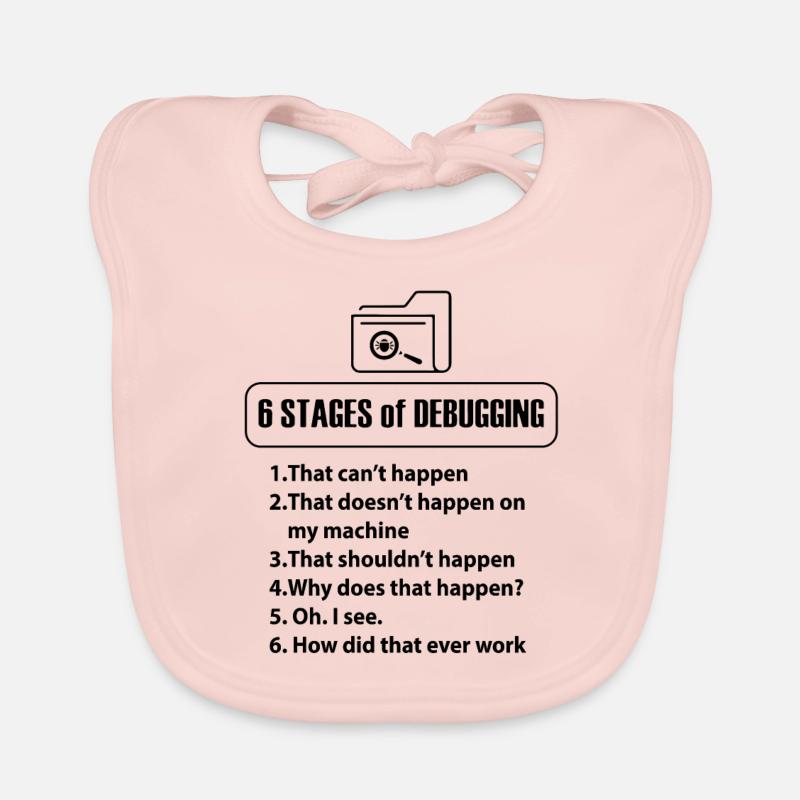Code Programmierer Nerd Bug Entwickler Geschenke Baby Bio-Lätzchen