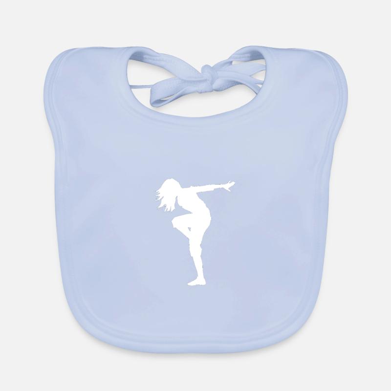 Breakdance dance dancer dancer silhouette Organic Baby Bibs
