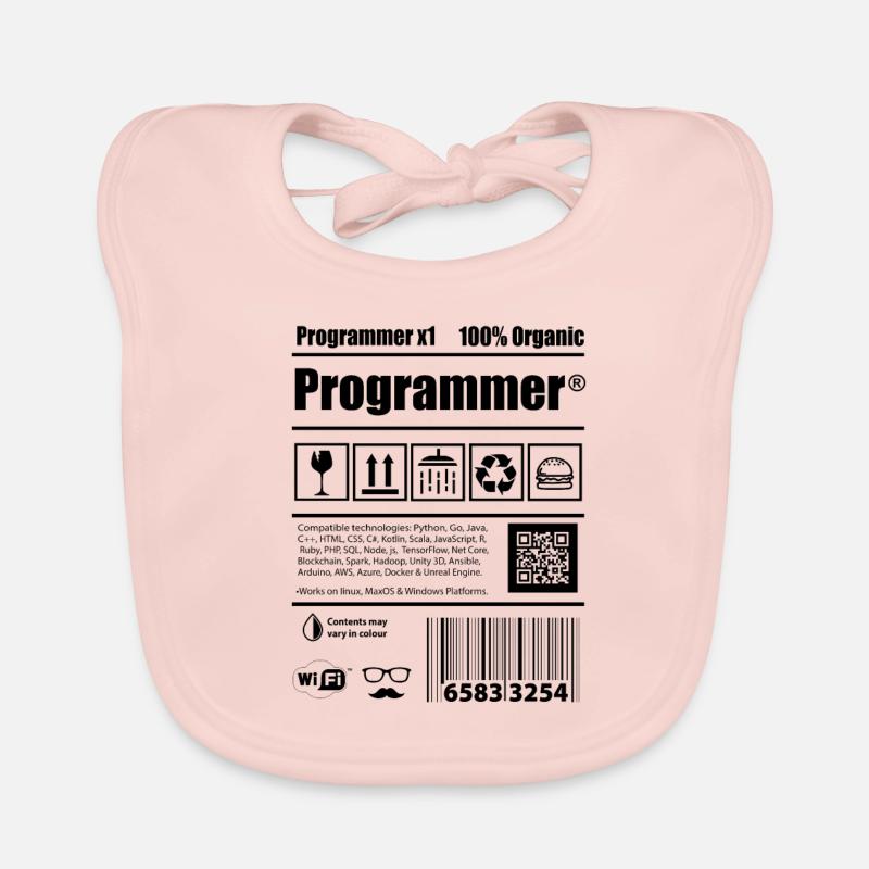 Coder Programmierer Koffein Entwickler Geschenk - Baby Bio-Lätzchen - Rose