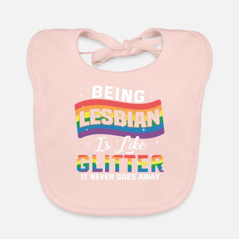 Lesbisch LGBT Stolz Lesbe Geschenk Regenbogen Baby Bio-Lätzchen
