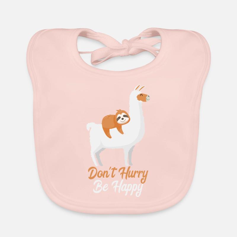 ALPACA SLOTH Don't Hurry Be Happy Baby Bio-Lätzchen