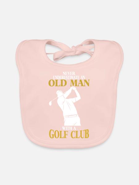 Chemise de golfeur - Bavoir bio Bébé - rose - Devant