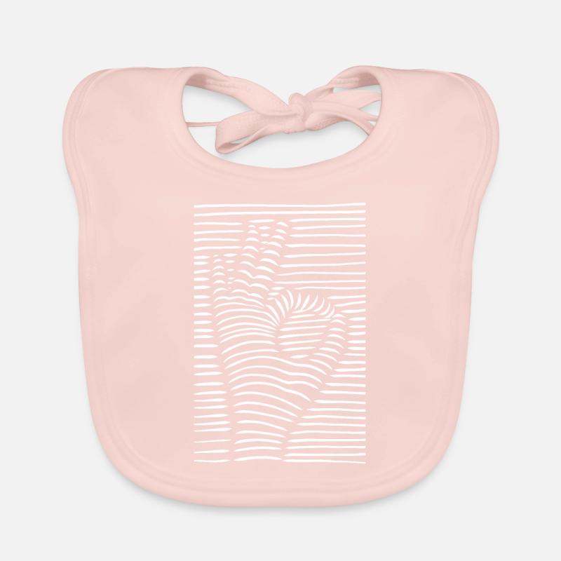Signe OK main - Bavoir bio Bébé - rose