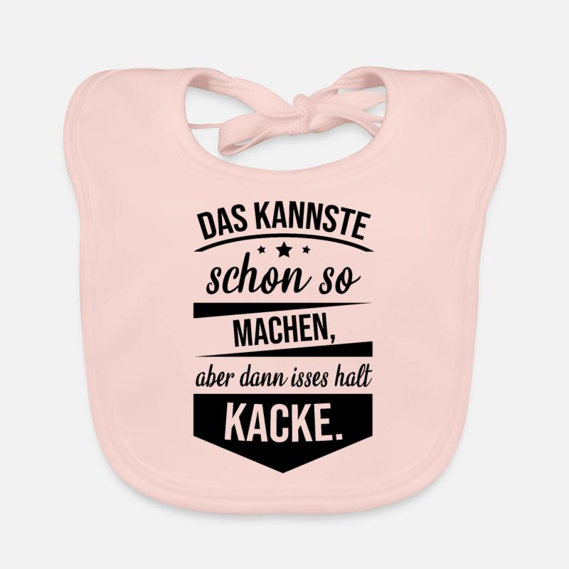 Das Kannste Schon So Machen - Baby Bio-Lätzchen - Rose