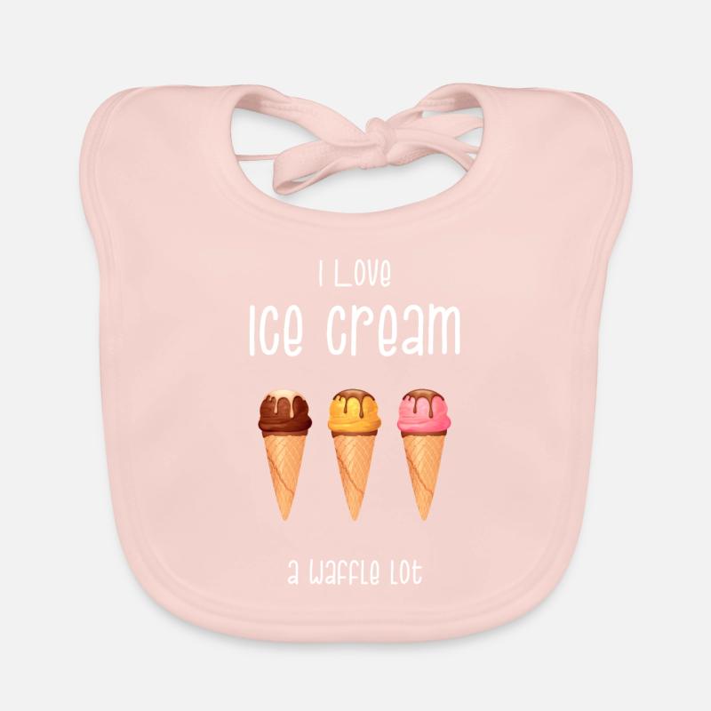 Crème glacée Glacée Soft glacée Gaufre cadeau Bavoir bio Bébé