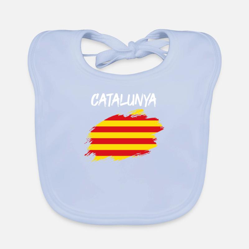Catalogne drapeau drapeau catalan Barcelone Bavoir bio Bébé