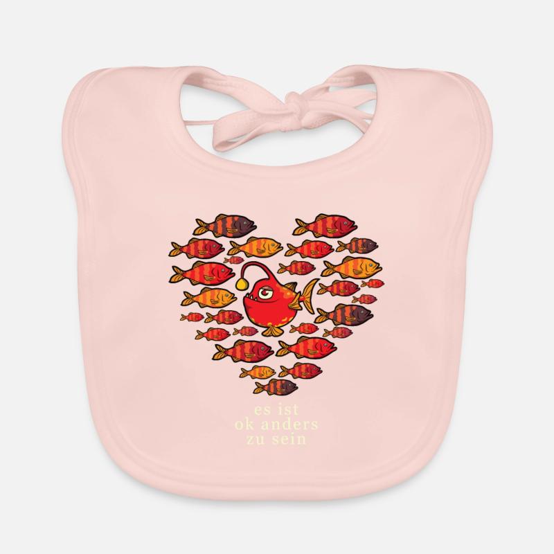 C'est bien d'être différent Variété colorée de poisson Bavoir bio Bébé