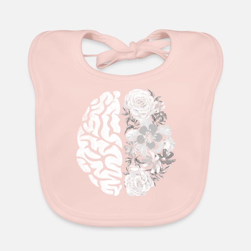 Brain flowers Positive thinking Organic Baby Bibs