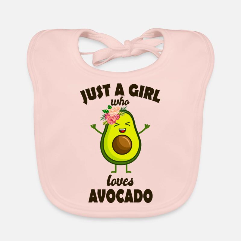 Avocado Mädchen Baby Bio-Lätzchen