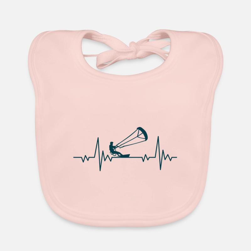 Battement de coeur de kitesurf Bavoir bio Bébé