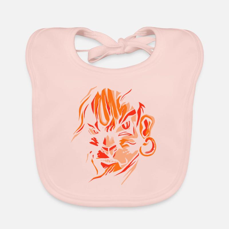 Hanuman divinité hindoue singe singe figure - Bavoir bio Bébé - rose