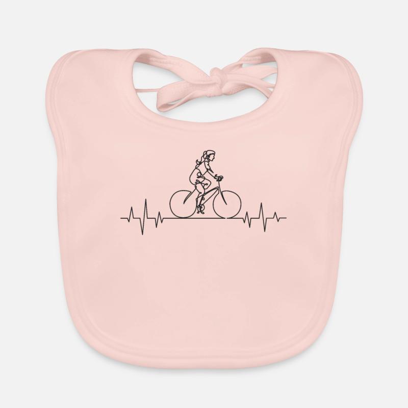 Fahrrad Herzschlag Baby Bio-Lätzchen