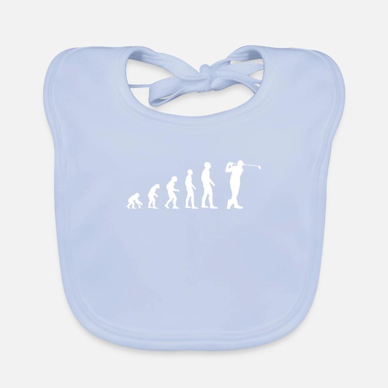 Golf Evolution des Menschen Golfer Baby Bio-Lätzchen