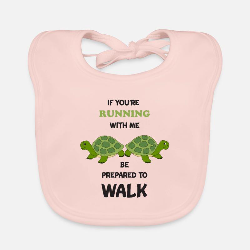 Running Funny Run Turtle Marathon Runner Geschenk Baby Bio-Lätzchen
