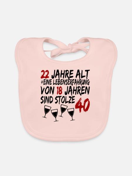 40 Geburtstag 40 Jahre Geschenk - Baby Bio-Lätzchen - Rose