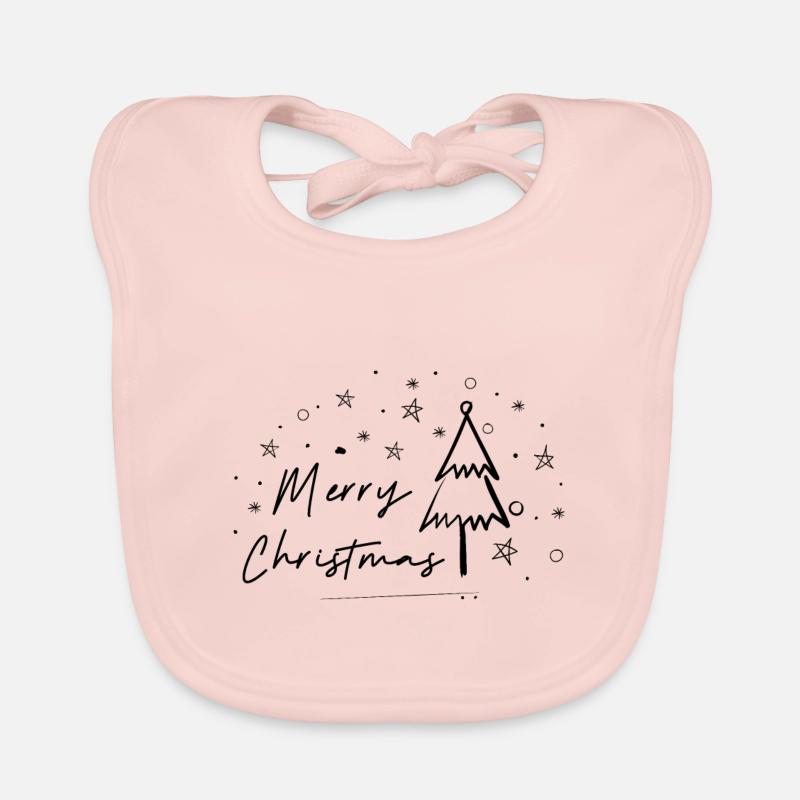 joyeux Noël - Bavoir bio Bébé - rose