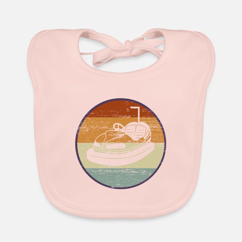Autoscooter Retro Kirmes 90er Geschenk - Baby Bio-Lätzchen - Rose
