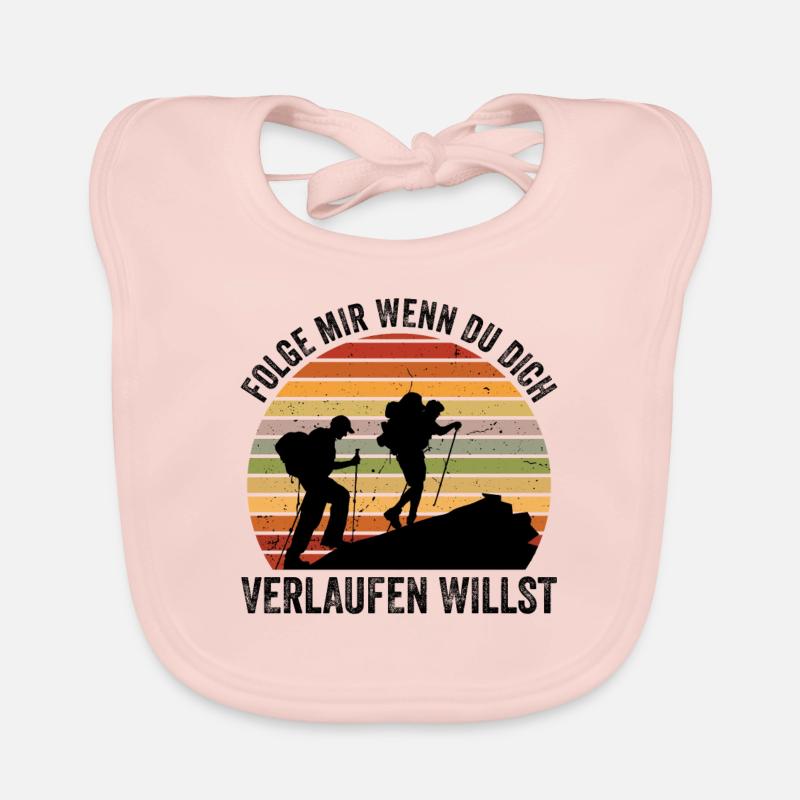 Verlaufen willst wander Geschenk wandern Geschenki - Baby Bio-Lätzchen - Rose