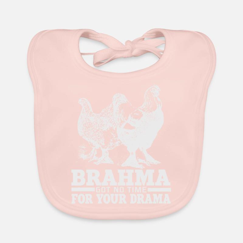 Witziger Brahma Hühner Hahn Spruch Motiv Geschenk Baby Bio-Lätzchen