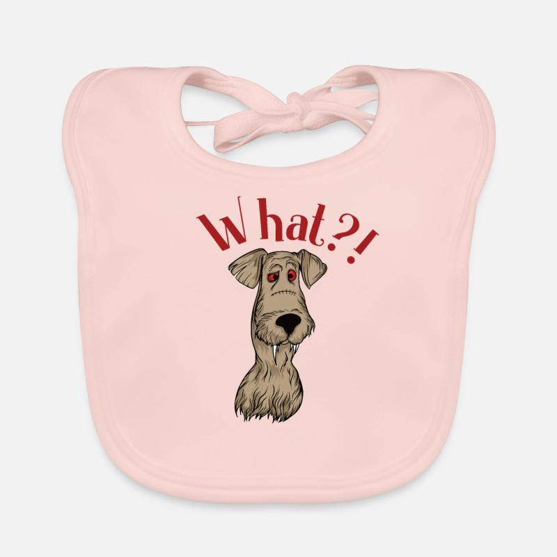 Drôle de chien avec What ? ! Proverbe Bavoir bio Bébé