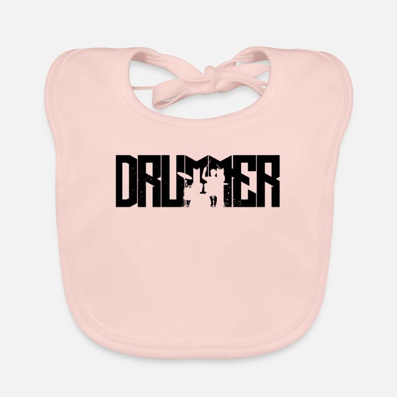 drums negative drummer drummer drums Organic Baby Bibs