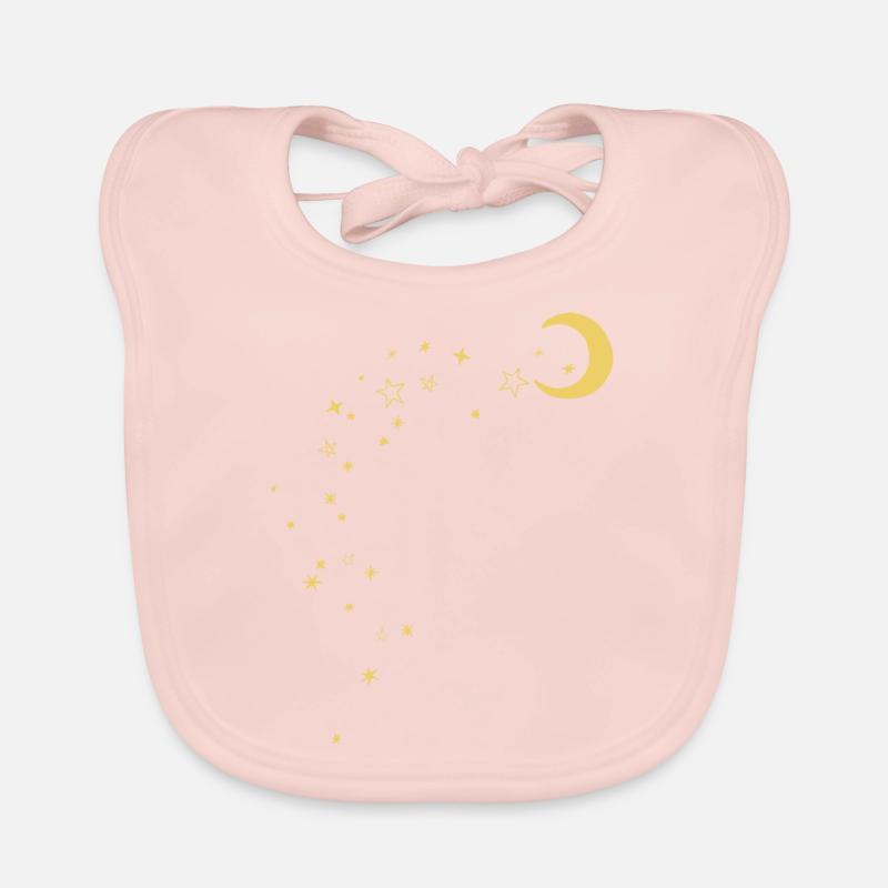 Lune et étoiles Bavoir bio Bébé