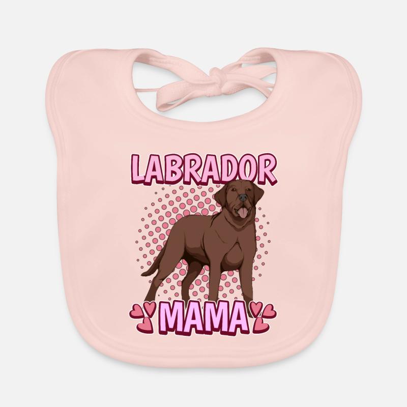 Brauner Labrador Labbi Labrador Mama Baby Bio-Lätzchen