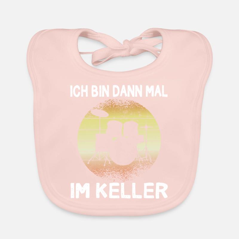 Ich bin dann mal im Keller Schlagzeuger Geschenk Baby Bio-Lätzchen
