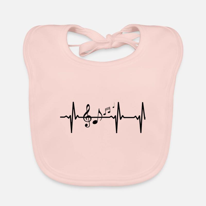 Musical notes Organic Baby Bibs