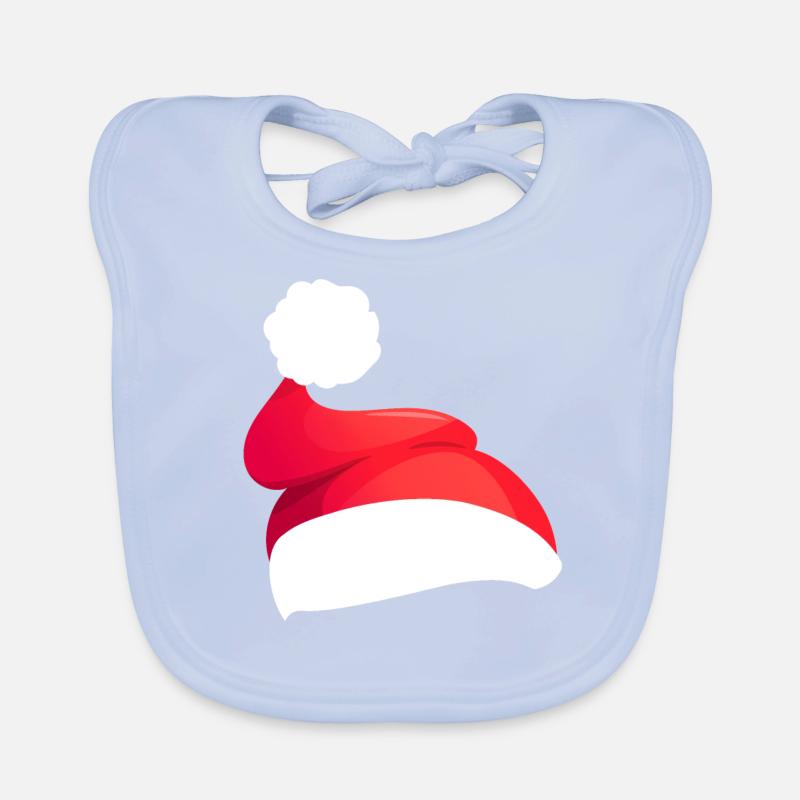 Bonnets rouges du Père Noël Bavoir bio Bébé