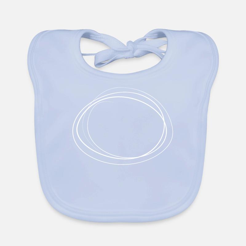 Cercle blanc abstrait Bavoir bio Bébé