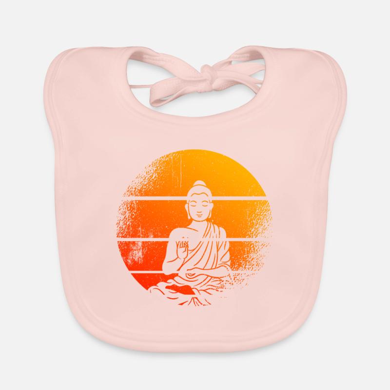 Méditation Bouddha statue Bouddha Bavoir bio Bébé