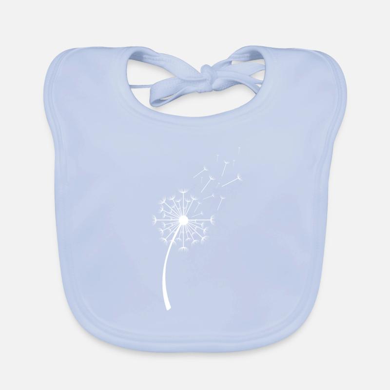 Pusteblume Knäuelgras White Organic Baby Bibs