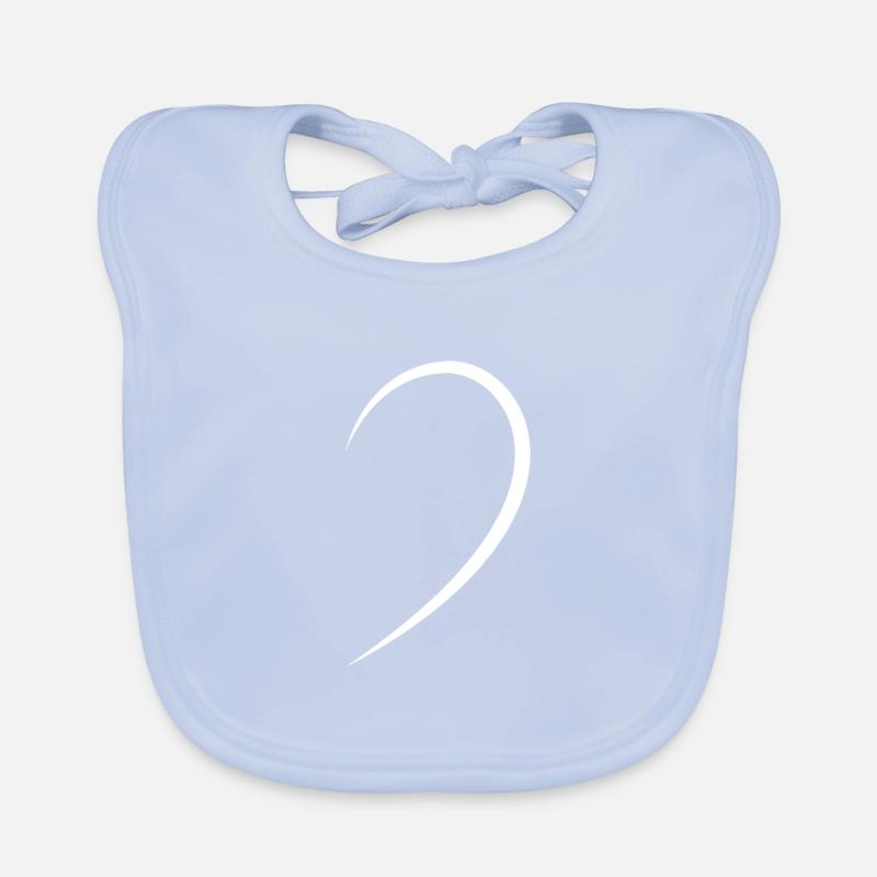 Halbes Herz Weiss Geschenkidee Baby Bio-Lätzchen