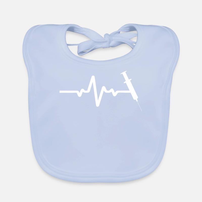 Seringue sur la ligne ECG Bavoir bio Bébé
