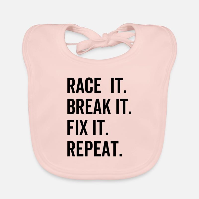 Race It Break it Fix It Repeat Organic Baby Bibs