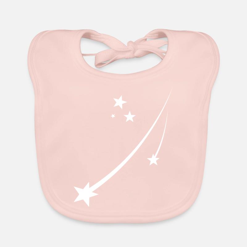 Étoiles - Bavoir bio Bébé - rose